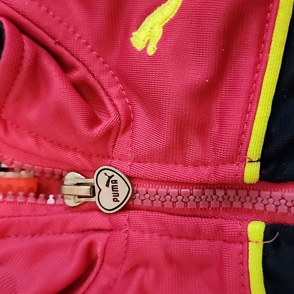 Puma track suit jacket pink and navy - Picture 2 of 4
